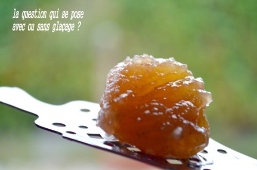 Marron glacé-confit maison, simple et facile… mais long