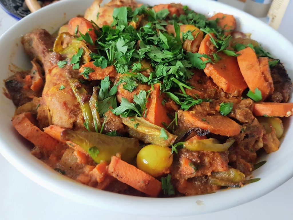 Tajine patates douces boulettes (kefta) viande et poulet Ça a Leyre bon