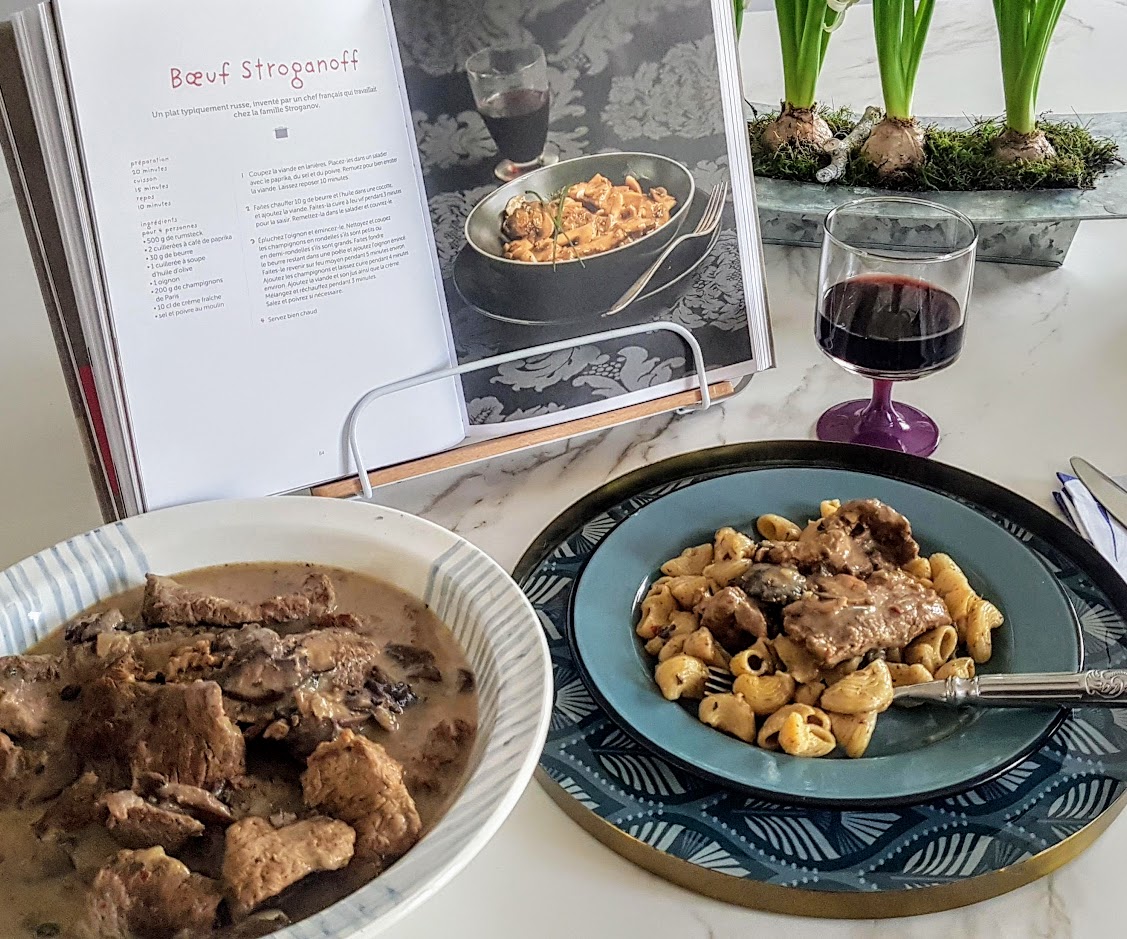 Boeuf stroganoff et son risotto de pâtes Ça a Leyre bon