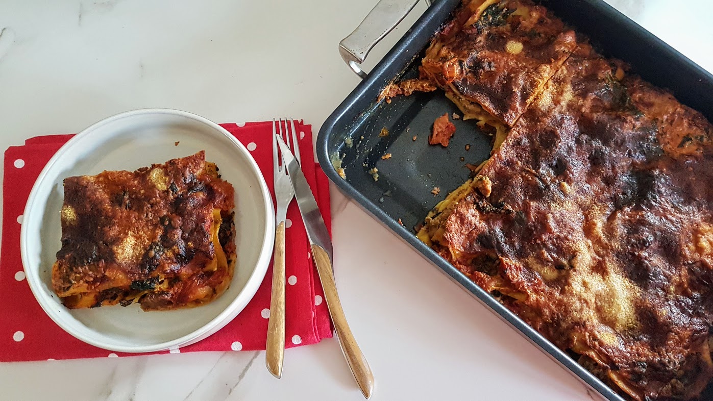 Lasagne épinard, sauce tomate, gingembre Ça a Leyre bon