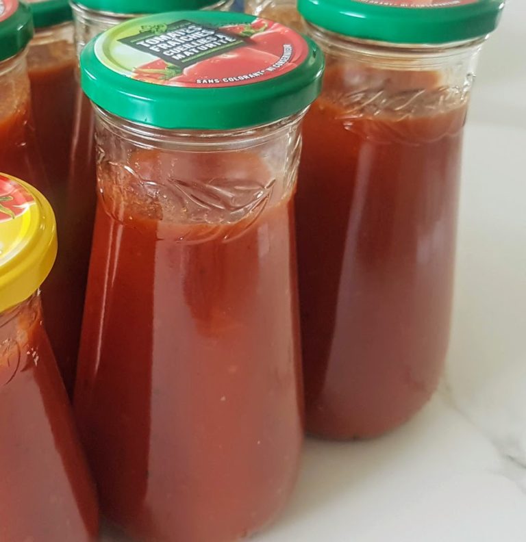 Coulis de tomates maison, stérilisation, longue conservation Ça a