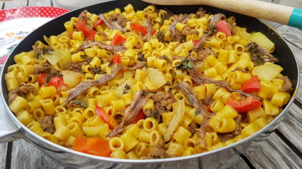 One pot pasta, viande hachée anchois - Ça a Leyre bon