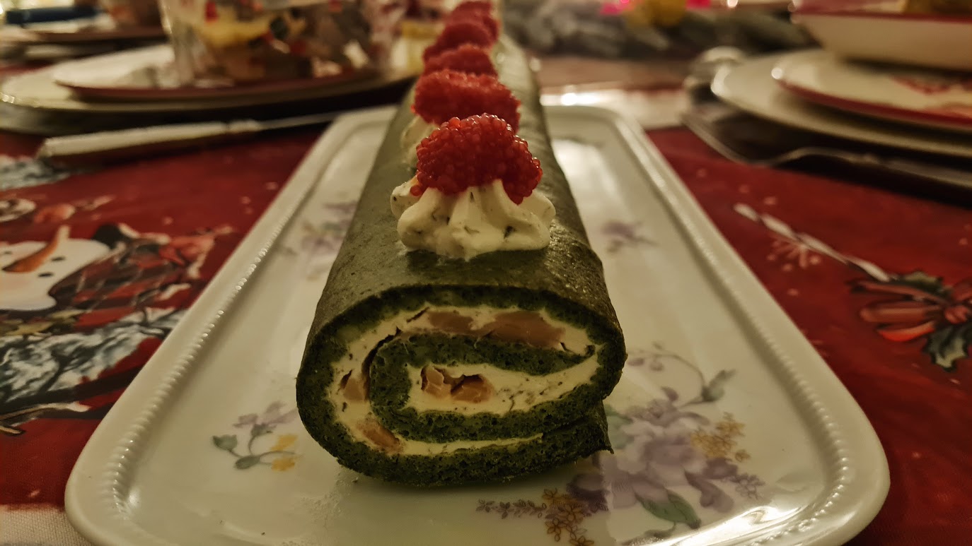 Roulé aux épinards et au saumon - Ça a Leyre bon